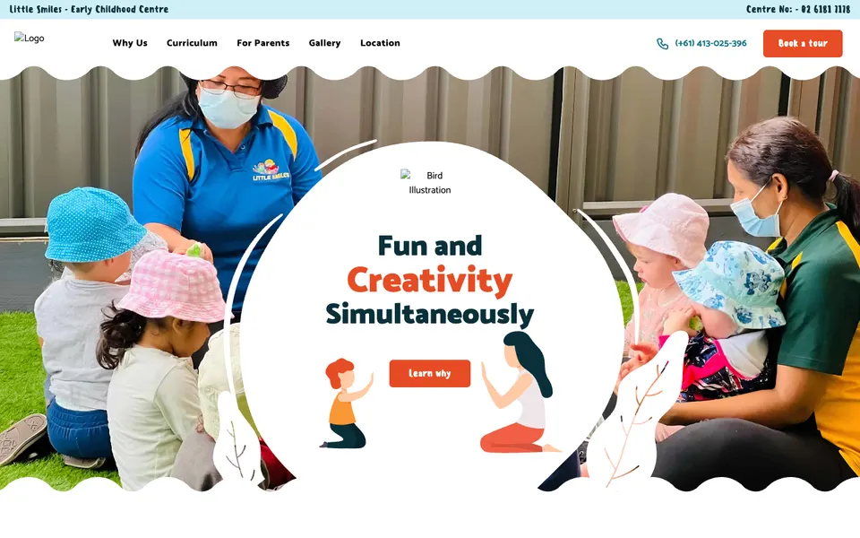 Home page of the Little Smiles website