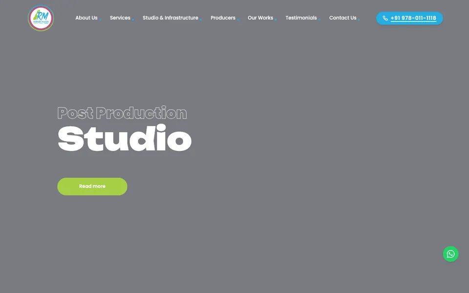 Home page of the Rabab Studios website